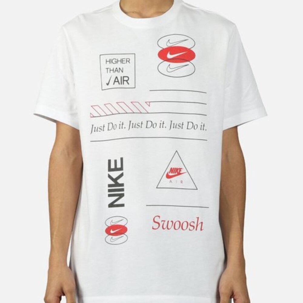 Nike Men's White Graphic T-Shirt Size Medium